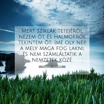 Picture 07 - 4 Mózes 23:9 KAR - Mert sziklák tetejérõl nézem õt, és - Bible Verse Picture