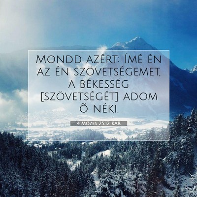 Picture 07 - 4 Mózes 25:12 KAR - Mondd azért: Ímé én az én szövetségemet, a - Bible Verse Picture