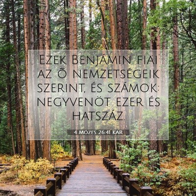 Picture 07 - 4 Mózes 26:41 KAR - Ezek Benjámin fiai az õ nemzetségeik szerint, - Bible Verse Picture