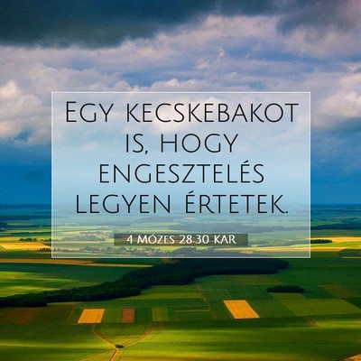 Picture 07 - 4 Mózes 28:30 KAR - Egy kecskebakot is, hogy engesztelés legyen - Bible Verse Picture