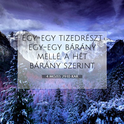 Picture 07 - 4 Mózes 29:10 KAR - Egy-egy tizedrészt egy-egy bárány mellé, a - Bible Verse Picture
