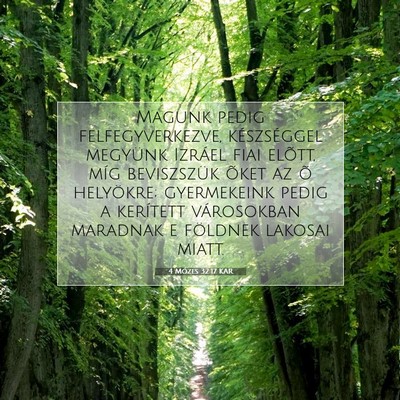 Picture 07 - 4 Mózes 32:17 KAR - Magunk pedig felfegyverkezve, készséggel - Bible Verse Picture