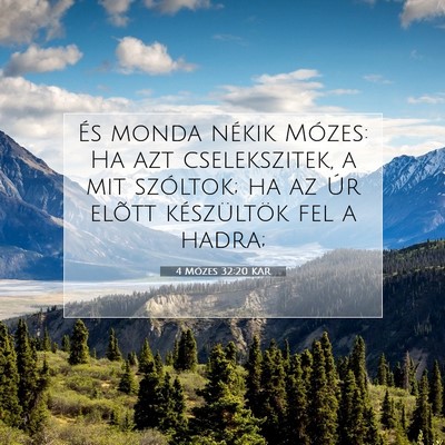 Picture 07 - 4 Mózes 32:20 KAR - És monda nékik Mózes: Ha azt cselekszitek, a - Bible Verse Picture