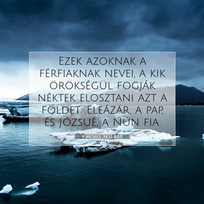 Picture 07 - 4 Mózes 34:17 KAR - Ezek azoknak a férfiaknak nevei, a kik - Bible Verse Picture