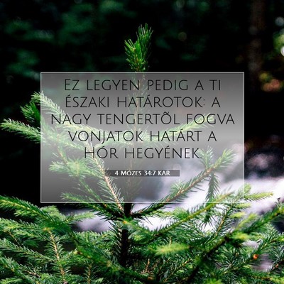 Picture 07 - 4 Mózes 34:7 KAR - Ez legyen pedig a ti északi határotok: a nagy - Bible Verse Picture