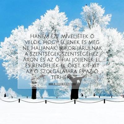 Picture 07 - 4 Mózes 4:19 KAR - Hanem ezt míveljétek õ velök, hogy éljenek - Bible Verse Picture