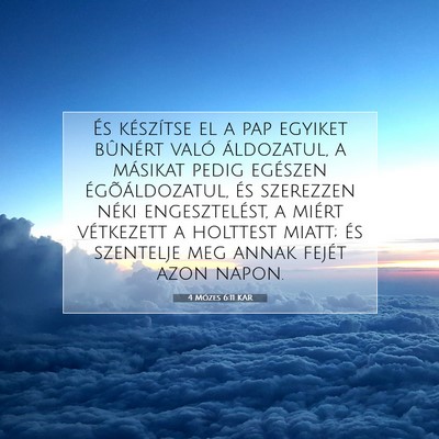 Picture 07 - 4 Mózes 6:11 KAR - És készítse el a pap egyiket bûnért való - Bible Verse Picture