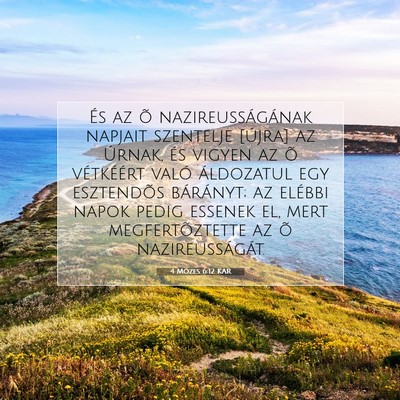 Picture 07 - 4 Mózes 6:12 KAR - És az õ nazireusságának napjait szentelje - Bible Verse Picture