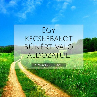 Picture 07 - 4 Mózes 7:22 KAR - Egy kecskebakot bûnért való - Bible Verse Picture