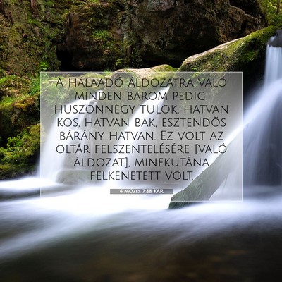 Picture 07 - 4 Mózes 7:88 KAR - A hálaadó áldozatra való minden barom pedig: - Bible Verse Picture