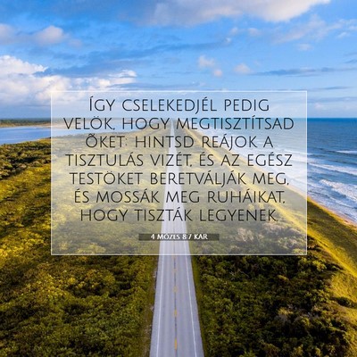 Picture 07 - 4 Mózes 8:7 KAR - Így cselekedjél pedig velök, hogy - Bible Verse Picture