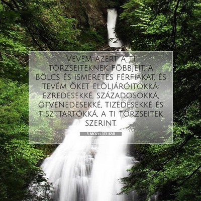 Picture 07 - 5 Mózes 1:15 KAR - Vevém azért a ti törzseiteknek fõbbjeit, a - Bible Verse Picture