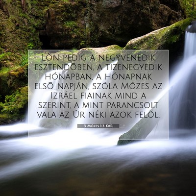 Picture 07 - 5 Mózes 1:3 KAR - Lõn pedig a negyvenedik esztendõben, a - Bible Verse Picture