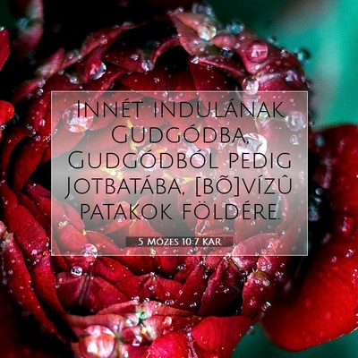 Picture 07 - 5 Mózes 10:7 KAR - Innét indulának Gudgódba, Gudgódból pedig - Bible Verse Picture