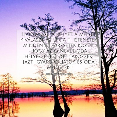 Picture 07 - 5 Mózes 12:5 KAR - Hanem azt a helyet, a melyet kiválaszt az Úr, a - Bible Verse Picture