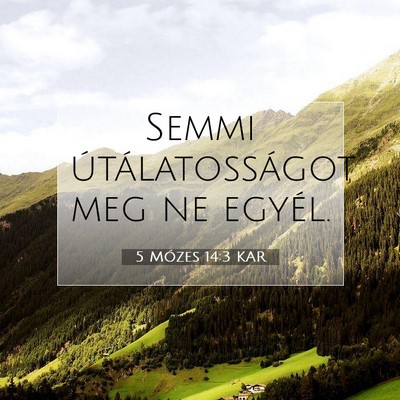 Picture 07 - 5 Mózes 14:3 KAR - Semmi útálatosságot meg ne - Bible Verse Picture