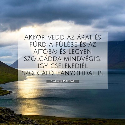 Picture 07 - 5 Mózes 15:17 KAR - Akkor vedd az árat, és fúrd a fülébe és az - Bible Verse Picture
