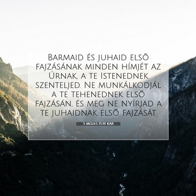 Picture 07 - 5 Mózes 15:19 KAR - Barmaid és juhaid elsõ fajzásának minden - Bible Verse Picture