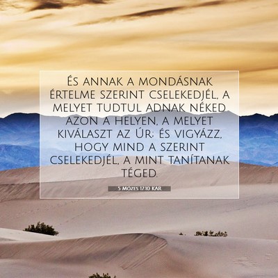 Picture 07 - 5 Mózes 17:10 KAR - És annak a mondásnak értelme szerint - Bible Verse Picture