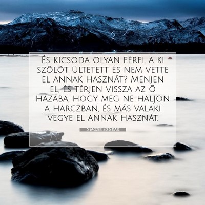 Picture 07 - 5 Mózes 20:6 KAR - És kicsoda olyan férfi, a ki szõlõt ültetett - Bible Verse Picture