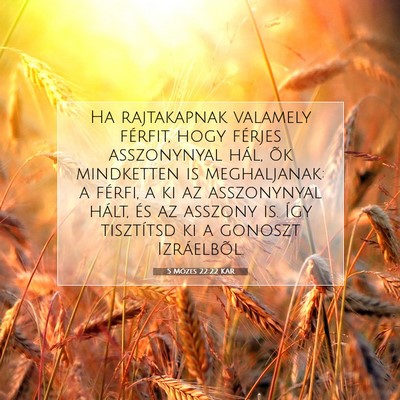 Picture 07 - 5 Mózes 22:22 KAR - Ha rajtakapnak valamely férfit, hogy férjes - Bible Verse Picture