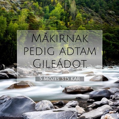 Picture 07 - 5 Mózes 3:15 KAR - Mákirnak pedig adtam - Bible Verse Picture