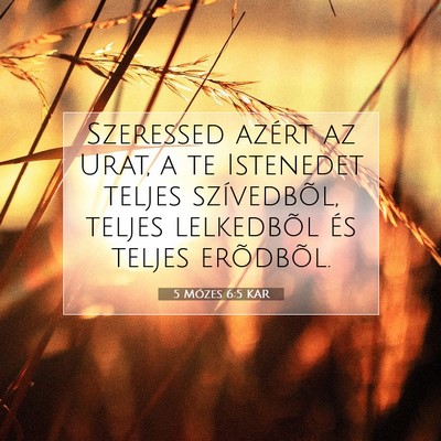 Picture 07 - 5 Mózes 6:5 KAR - Szeressed azért az Urat, a te Istenedet teljes - Bible Verse Picture