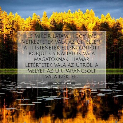 Picture 07 - 5 Mózes 9:16 KAR - És mikor látám, hogy ímé vétkeztetek vala - Bible Verse Picture