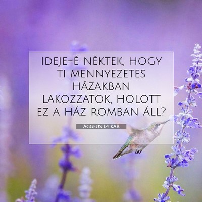 Picture 07 - Aggeus 1:4 KAR - Ideje-é néktek, hogy ti mennyezetes házakban - Bible Verse Picture