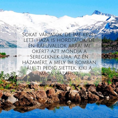 Picture 07 - Aggeus 1:9 KAR - Sokat vártatok, de ímé kevés lett; haza is - Bible Verse Picture