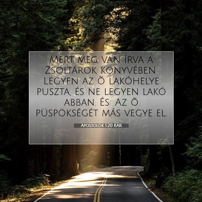 Picture 07 - Apostolok 1:20 KAR - Mert meg van írva a Zsoltárok könyvében: - Bible Verse Picture