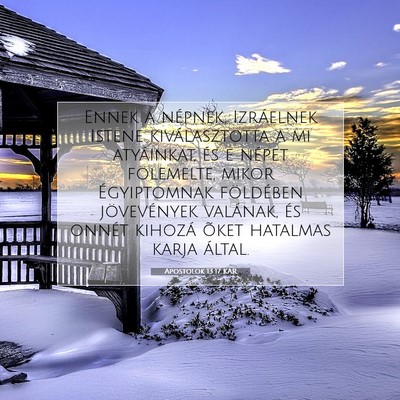 Picture 07 - Apostolok 13:17 KAR - Ennek a népnek, Izráelnek Istene kiválasztotta - Bible Verse Picture