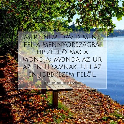 Picture 07 - Apostolok 2:34 KAR - Mert nem Dávid ment fel a mennyországba; hiszen - Bible Verse Picture