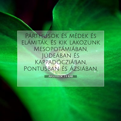 Picture 07 - Apostolok 2:9 KAR - Párthusok és médek és elámiták, és kik - Bible Verse Picture