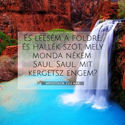 Picture 07 - Apostolok 22:7 KAR - És leesém a földre, és hallék szót, mely - Bible Verse Picture
