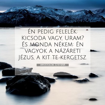 Picture 07 - Apostolok 22:8 KAR - Én pedig felelék: Kicsoda vagy, Uram? És monda - Bible Verse Picture