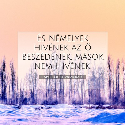 Picture 07 - Apostolok 28:24 KAR - És némelyek hivének az õ beszédének, mások - Bible Verse Picture