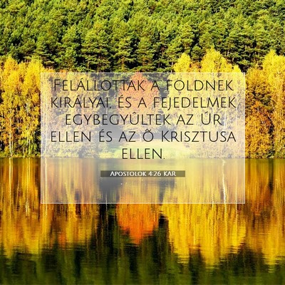 Picture 07 - Apostolok 4:26 KAR - Felállottak a földnek királyai, és a - Bible Verse Picture
