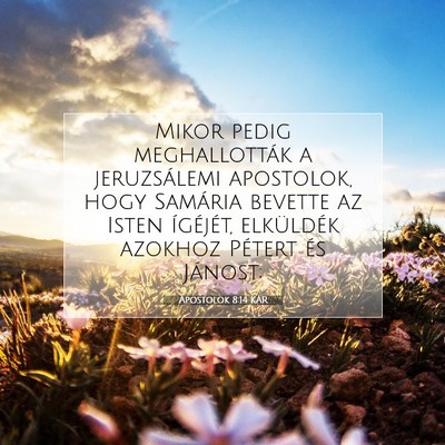 Picture 07 - Apostolok 8:14 KAR - Mikor pedig meghallották a jeruzsálemi - Bible Verse Picture