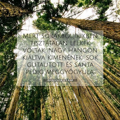 Picture 07 - Apostolok 8:7 KAR - Mert sokakból, kikben tisztátalan lelkek - Bible Verse Picture