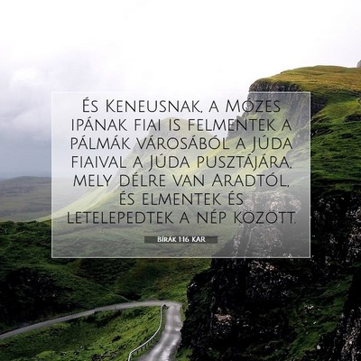 Picture 07 - Bírák 1:16 KAR - És Keneusnak, a Mózes ipának fiai is felmentek - Bible Verse Picture