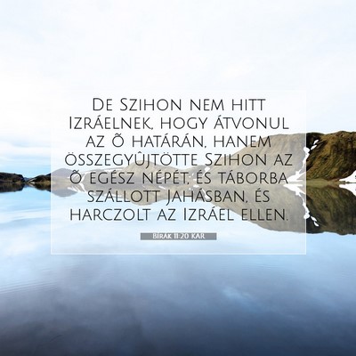 Picture 07 - Bírák 11:20 KAR - De Szihon nem hitt Izráelnek, hogy átvonul az - Bible Verse Picture