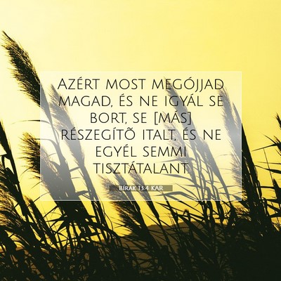 Picture 07 - Bírák 13:4 KAR - Azért most megójjad magad, és ne igyál se - Bible Verse Picture