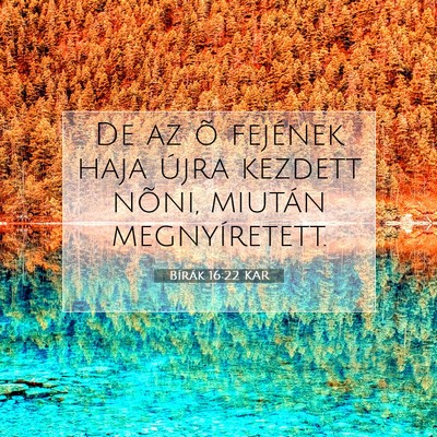 Picture 07 - Bírák 16:22 KAR - De az õ fejének haja újra kezdett nõni, - Bible Verse Picture