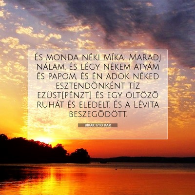 Picture 07 - Bírák 17:10 KAR - És monda néki Míka: Maradj nálam, és légy - Bible Verse Picture