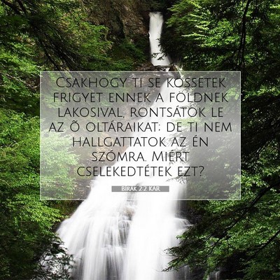 Picture 07 - Bírák 2:2 KAR - Csakhogy ti se kössetek frigyet ennek a földnek - Bible Verse Picture