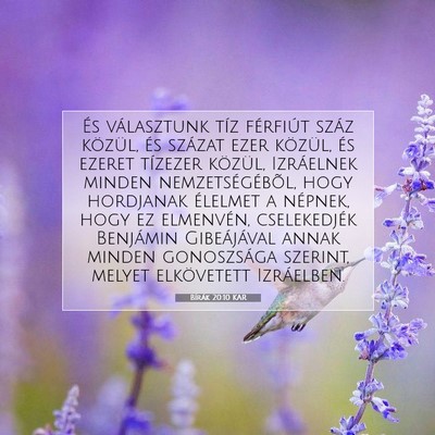 Picture 07 - Bírák 20:10 KAR - És választunk tíz férfiút száz közül, és - Bible Verse Picture