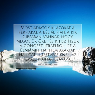 Picture 07 - Bírák 20:13 KAR - Most adjátok ki azokat a férfiakat, a Béliál - Bible Verse Picture