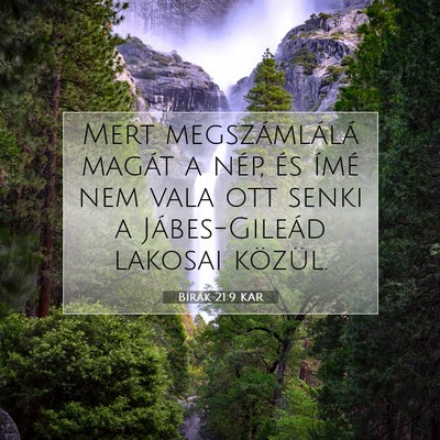 Picture 07 - Bírák 21:9 KAR - Mert megszámlálá magát a nép, és ímé nem - Bible Verse Picture