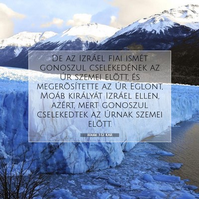 Picture 07 - Bírák 3:12 KAR - De az Izráel fiai ismét gonoszul cselekedének - Bible Verse Picture